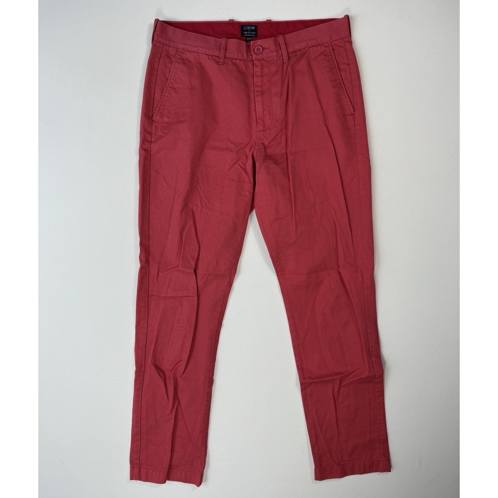 J Crew The Sutton Chino Men's 32x32 Pink Pants Preppy Modern Casual Classic